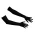 Cottelli - Guantes de satén - negro (S-L)