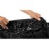 Sábana ajustable de laca - 220x220cm (negro)