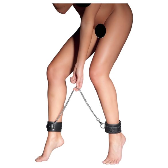 ZADO - esposas tobilleras de cuero - negro