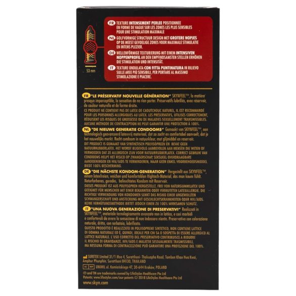 Manix SKYN Intense - preservativo sin látex con texturas - 10 unidades