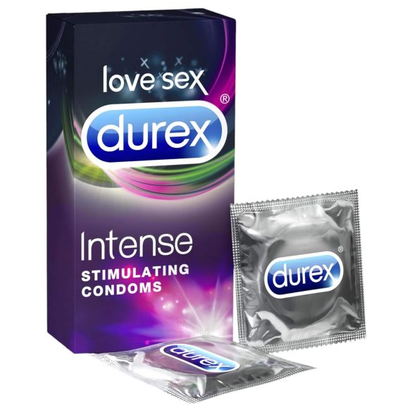 Durex Intense - preservativo texturizado con estrías y puntos - 10 unidades