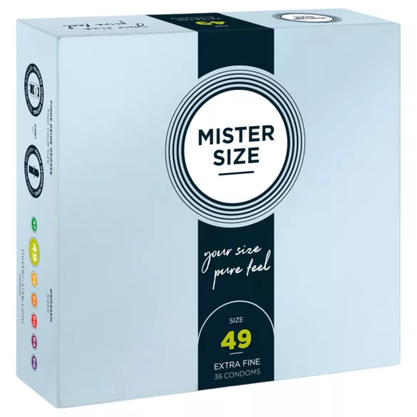 Mister Size - preservativo fino - 49 mm - caja 36 unidades
