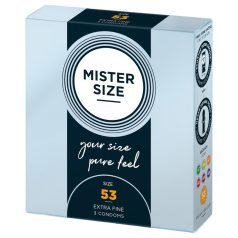 Mister Size preservativos finos - 53mm (3 unidades)