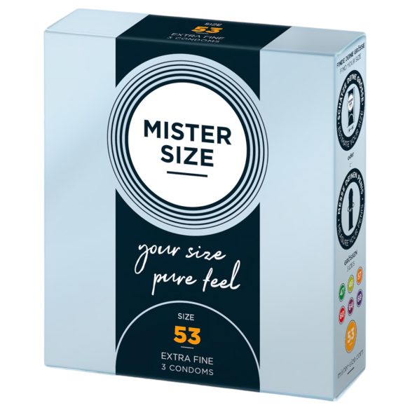 Mister Size preservativos finos - 53mm (3 unidades)