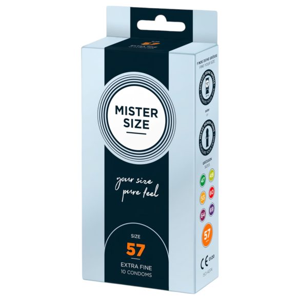 Mister Size fino condón - 57mm (10uds)