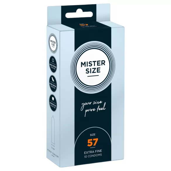 Mister Size - preservativo fino - 57 mm - paquete de 10