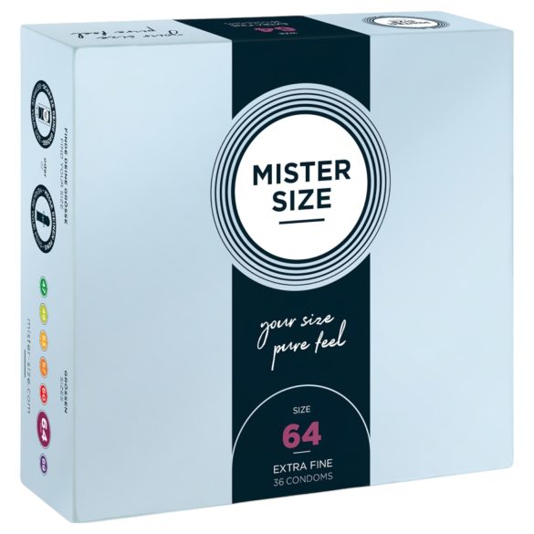 Mister Size - preservativo fino - 64 mm - caja 36 unidades