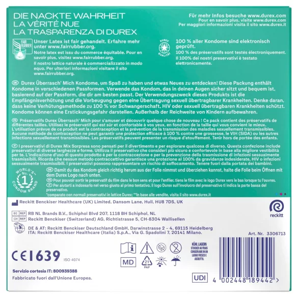 Durex Surprise Me - preservativos surtidos - paquete 30 unidades