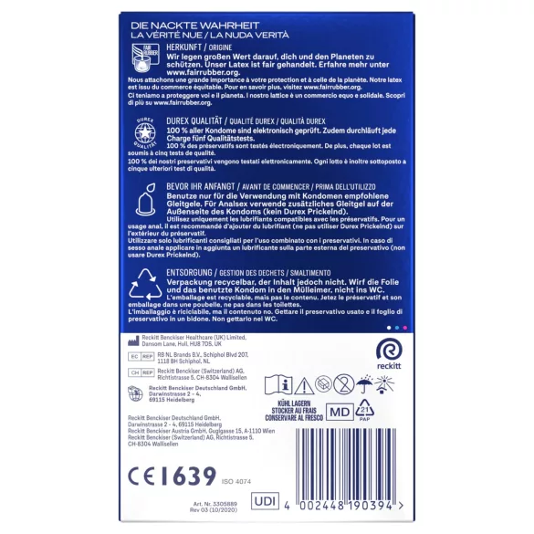 Durex Intense - Preservativos orgásmicos (22 uds)