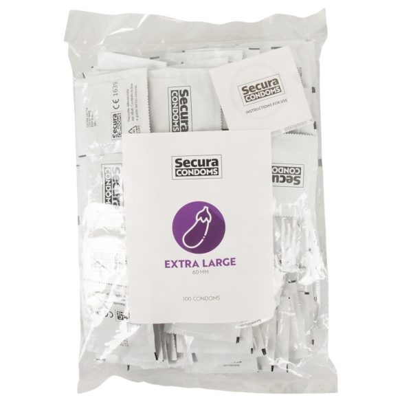 Secura Berenjena - condón extra grande 60mm (100uds)