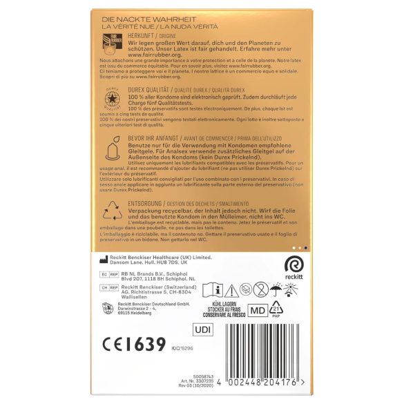 Durex Hautnah - preservativo extra lubricado - 10 unidades