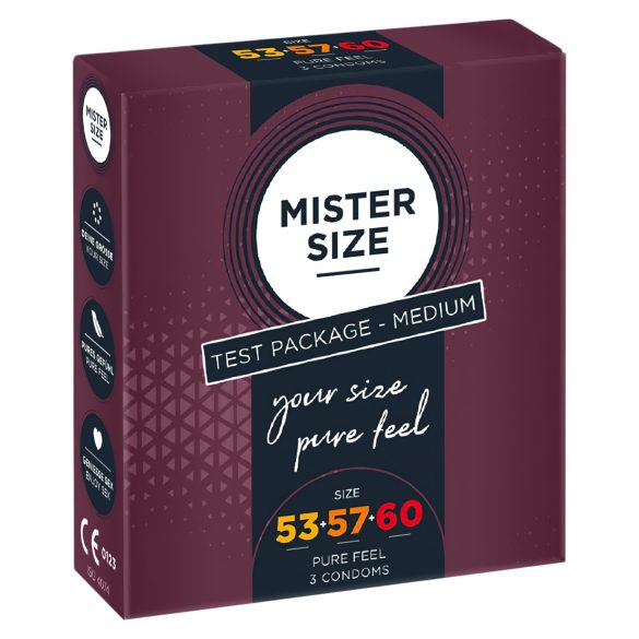 Paquete de Prueba de Preservativos Mister Size - 3 unid.