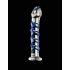 Icicles No. 5 - Dildo de vidrio en espiral (transparente-azul)