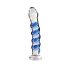 Icicles No. 5 - Dildo de vidrio en espiral (transparente-azul)