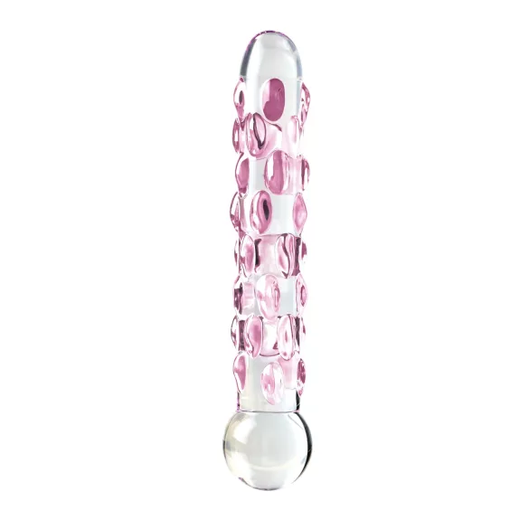 Icicles No. 7 - dildo de vidrio con texturas perladas