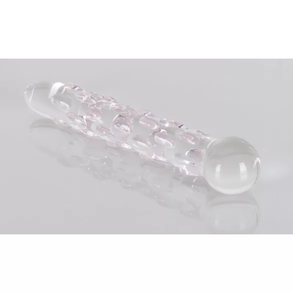 Icicles No. 7 - dildo de vidrio con texturas perladas