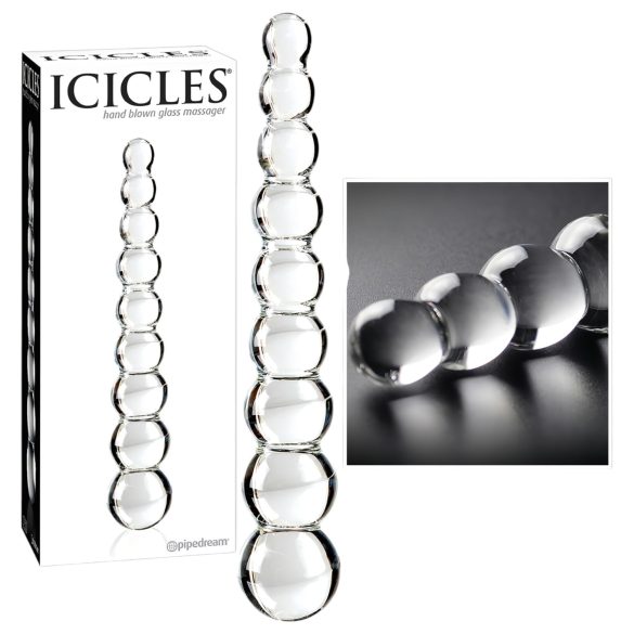 Icicles No. 2 - Dildo de Vidrio Redondeado (Transparente)