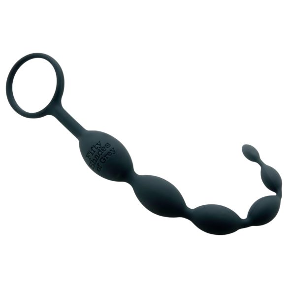 Fifty Shades of Grey - consolador anal con perlas - silicona gris