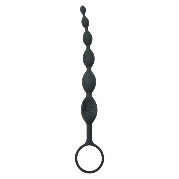 Fifty Shades of Grey - consolador anal con perlas - silicona gris
