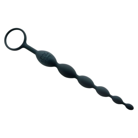 Fifty Shades of Grey - consolador anal con perlas - silicona gris