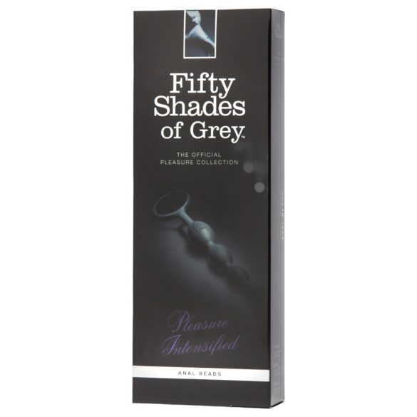 Fifty Shades of Grey - consolador anal con perlas - silicona gris