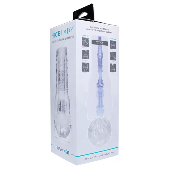 Fleshlight Ice Lady - masturbador vaginal transparente