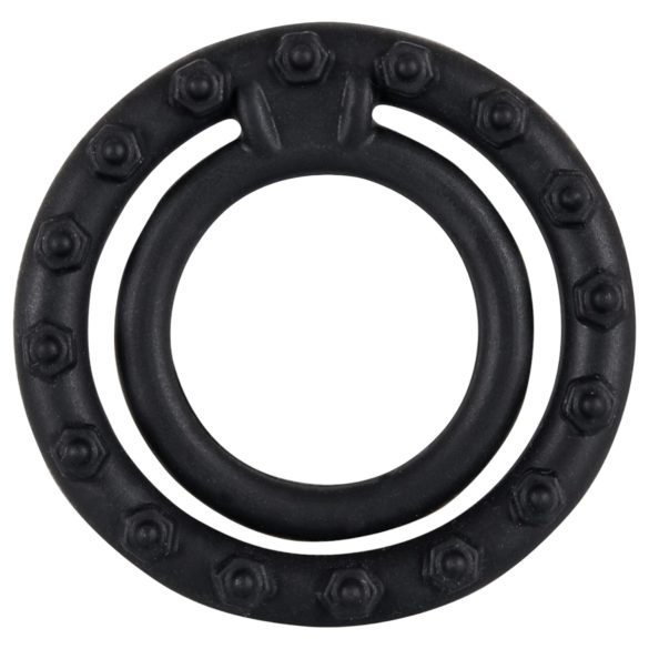 You2Toys - Anillo metálico pene y testículos en uno