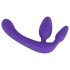 Dildo triple ajustable sin cinturón (lila)