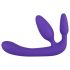 Dildo triple ajustable sin arnés (lila)