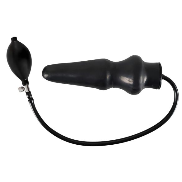 LATEX - plug anal inflable grande - látex negro
