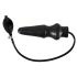 LÁTEX - plug anal hinchable grande (negro)