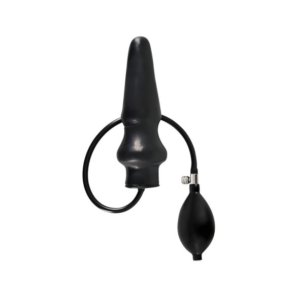 LATEX - plug anal inflable grande - látex negro