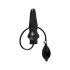 LÁTEX - plug anal hinchable grande (negro)