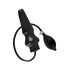 LÁTEX - plug anal hinchable grande (negro)