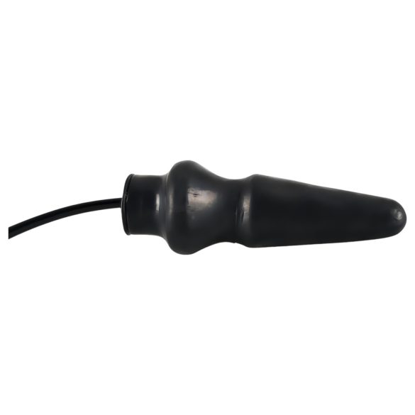 LATEX - plug anal inflable grande - látex negro