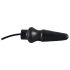 LÁTEX - plug anal hinchable grande (negro)