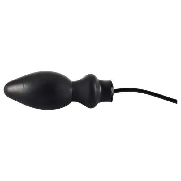 Plug anal grande inflable de látex (negro)