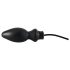 LÁTEX - plug anal hinchable grande (negro)