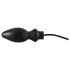 Plug anal grande inflable de látex (negro)