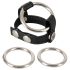Bad Kitty - anillo doble de cuero negro