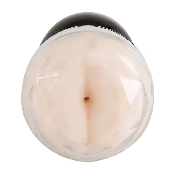 You2Toys - masturbador doble vaginal y anal - silicona negra
