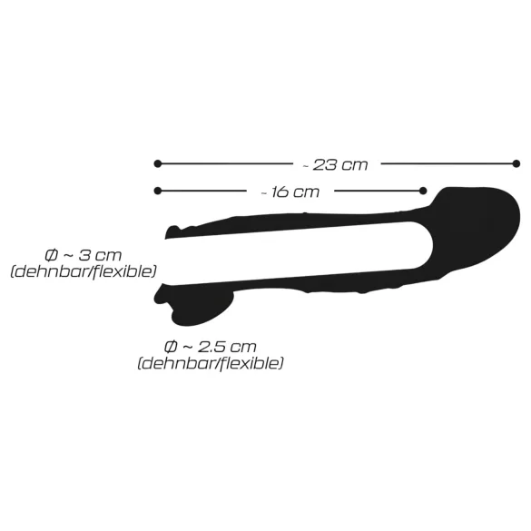 Crystal Skin - funda alargadora de pene - silicona realista