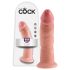 King Cock 9 - Dildo realista con ventosa (23cm) - natural