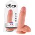 Dildo King Cock 7 con testículos (18 cm) - natural