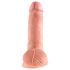 Dildo King Cock 7 con testículos (18 cm) - natural
