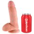 Dildo King Cock 7 con testículos (18 cm) - natural