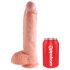 King Cock 10 Gran Consolador con Testículos (25 cm) - Natural