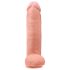 King Cock 12 gran consolador con testículos (30 cm) - natural