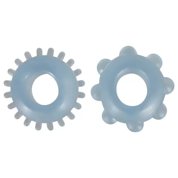 You2Toys - Anillo para pene doble - Silicona transparente azul