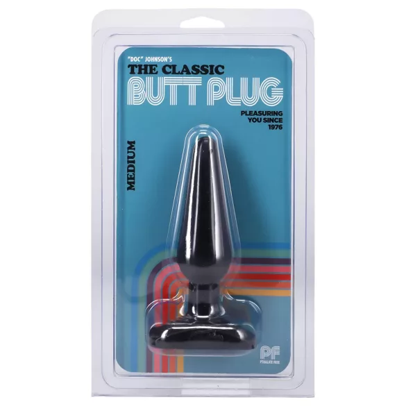 Plug anal Doc Johnson - clásico, mediano (negro)